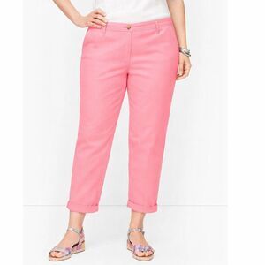 Talbots Pants Size 12P Pink Chino Ankle Pants NWT